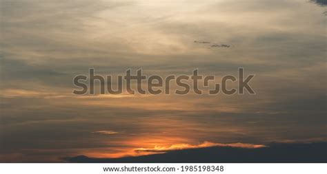 Beautiful Sunset Sky Above Clouds Dramatic Stock Photo 1985198348 ...