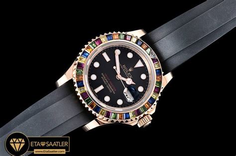 Rolex Yacht Master Siyah Kadran Kau Uk Kordon Mm Super