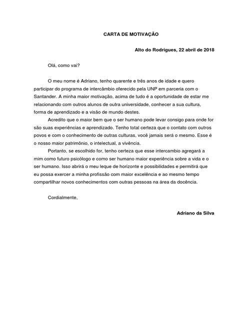 Carta De Motivação 629