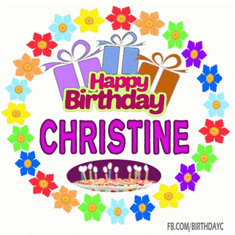 Happy Birthday CHRISTINE gif images | Birthday Greeting | birthday.kim