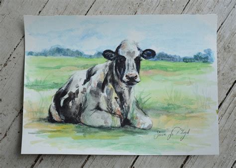 Inspired to Paint: Speed Painting Cow Watercolor Video | Bryarton Farm