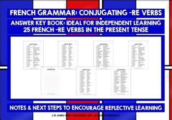 French Re Verbs Present Tense Conjugation Practice By Lively Learning