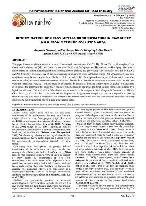 Pdf Determination Of Heavy Metals Concentration In Water Oreochromis Niloticus And