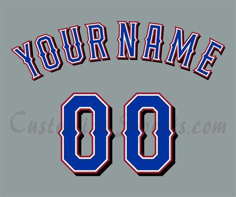 Baseball Texas Rangers Customized Number Kit For 2009-2013 Road Jersey ...