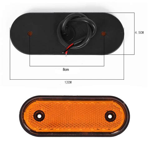 Feu De Gabarit Led Lat Ral Ovale Orange Cm Agm Vision