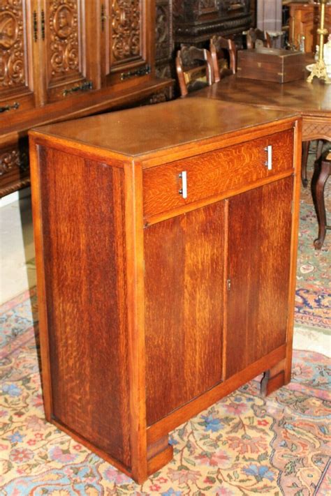 English Antique Art Deco Small Armoire Wardrobe Bedside Etsy