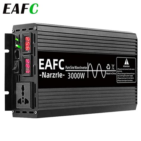 EAFC Car Inverter 4000W 3000W 2000W Power Pure Sine Wave Inverter DC