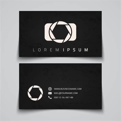 Premium Vector Business Card Template Camera Conceptual Logo