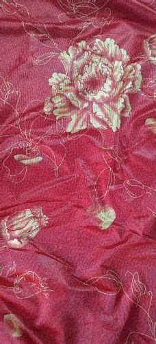 Floral Printed Red Base Red China Knitting Mattress Fabric Gsm At