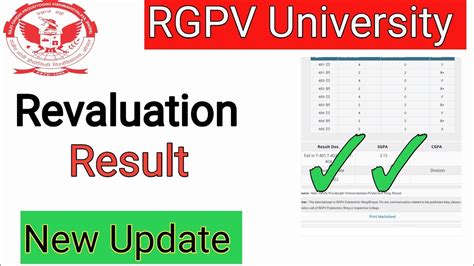 RGPV Revaluation Result RGPV New Update RGPV News Today YouTube