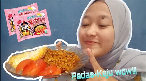 Mukbang Samyang Carbonara Pink Rasanya Amazing Youtube