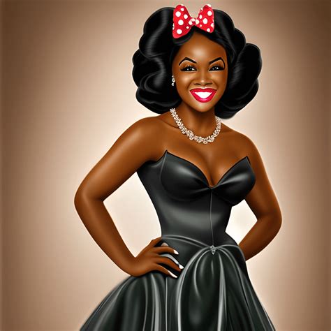 Beautiful African American Pin Up · Creative Fabrica