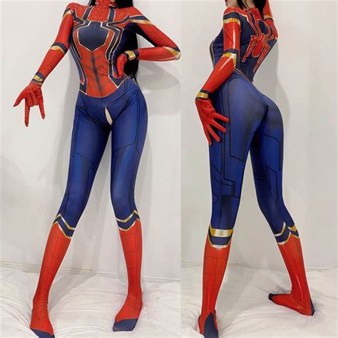 Cosplay Spiderman Lencer A Er Tica Sexy Traje Zentai Mujer Mono H Roe