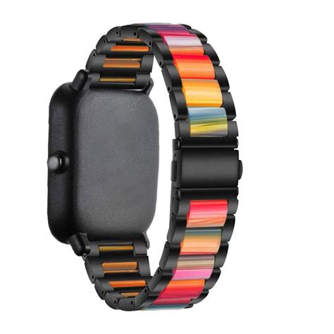 Amazfit Bip Resin Stahlarmband Schwarz Bunt Smartwatcharmbaender De