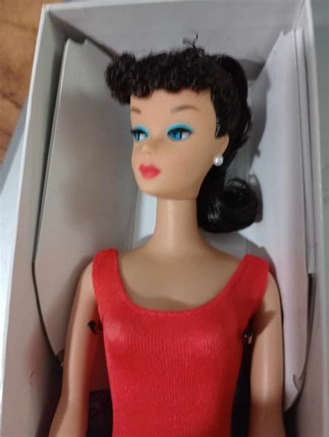 Vintage Barbie Let S Play Barbie Brunette Ponytail Repro Doll Le