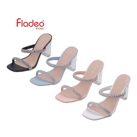 Jual Fladeo I Ldfh Lu Sandal Hak Tinggi Slide Wanita High Heels