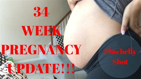 Week Pregnancy Update Belly Shot Baby Youtube