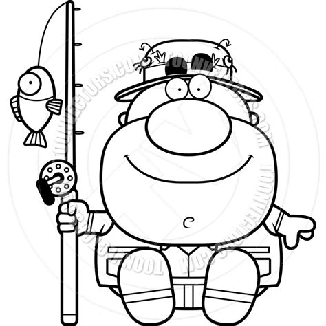 Fisherman Clipart Black And White | Free download on ClipArtMag