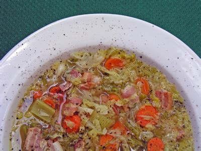 Savoy Cabbage Soup with Bacon and Black Pepper - SippitySup