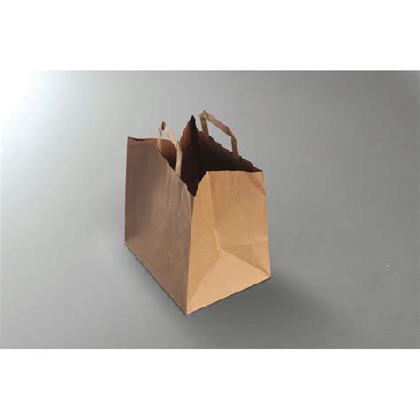 Sac Cabas Kraft Brun Gr M X X Cm Avec Anses Plates Bos Equipement