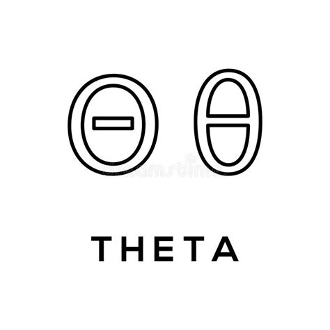 Theta Capital Greek Symbol Uppercase Letter Font Icon Outline Black