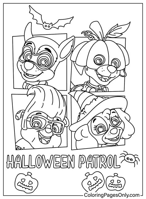 30 Paw Patrol Halloween Coloring Pages - ColoringPagesOnly.com