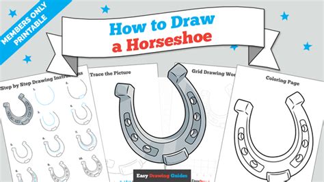 How to Draw a Horseshoe - Really Easy Drawing Tutorial