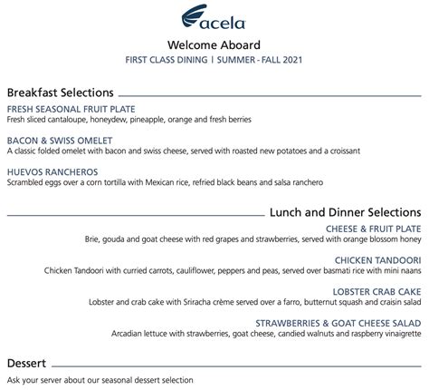 Amtrak's new first-class menu includes something called 'lobster crab ...