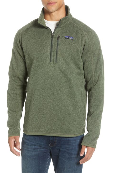 Patagonia Fleece Better Sweater Quarter Zip Pullover In Green For Men