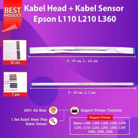 Set Kabel Head Sensor Epson L L L L L L L L