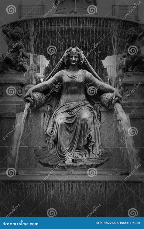 Statue At Place Royale In Nantes France Editorial Photo Image Of