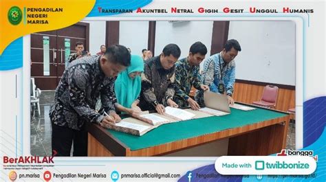 Penandatanganan Pakta Integritas Perjanjian Kinerja Komitmen Bersama