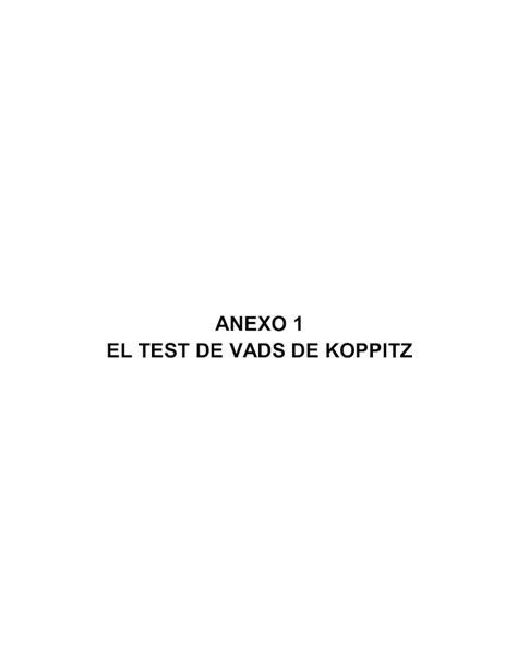 Pdf Anexo El Test De Vads De Koppitz Bibliopsi An Lisis De Vads