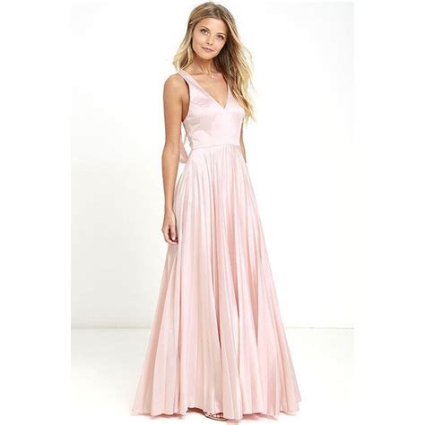 Blush Pink Satin Maxi Dress Elegant And Stunning