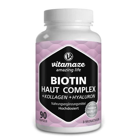 Vitamaze Biotin Haut Complex Kollagen Hyaluron Kapseln St Ck