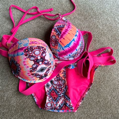 Tinibikini Swim Barbie Hot Pink Tinibikini Geometric Bikini Poshmark