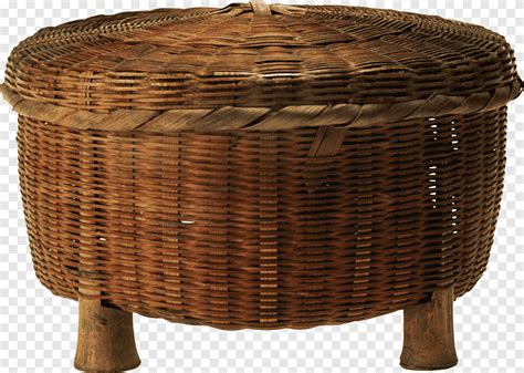 Bamboo Basket Bamboe Wicker Objects Furniture Picture Frames Png