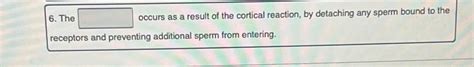 Solved The occurs as a result of the cortical reaction, by | Chegg.com