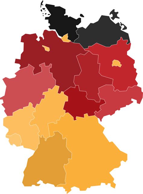 Germany Political Map Divide By State Png