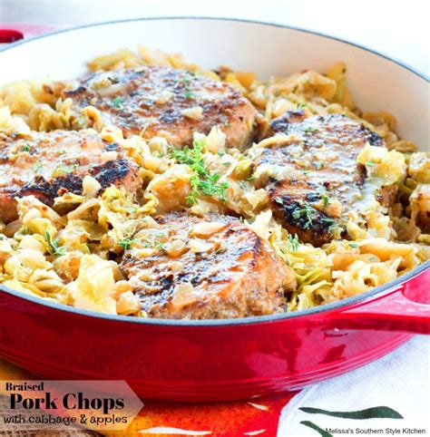 Braised Pork Chops With Cabbage And Apples