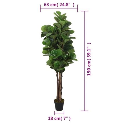 LE SHOP Ficus Lyrata Artificiel 180 Feuilles 150 Cm Vert 130113