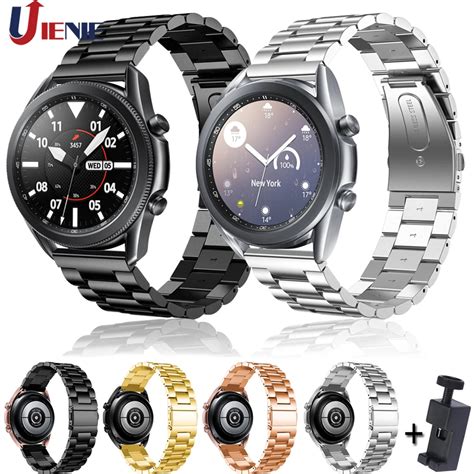 Banda para galaxy watch 3 pulseira de aço inoxidável pulseira para