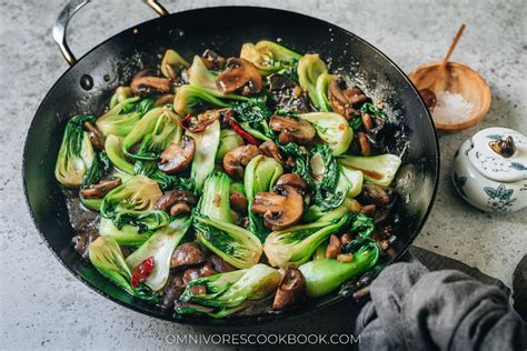 Bok Choy And Mushroom Stir Fry Omnivores Cookbook