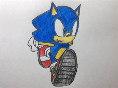 Here is a drawing of Sonic the Hedgehog running! : r/SonicTheHedgehog