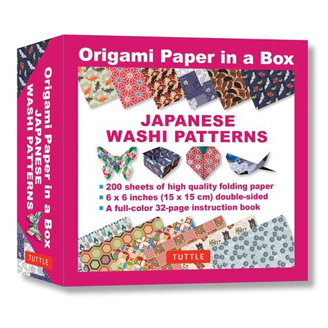 Origami Paper In A Box Japanese Washi Patterns Sheets Of Tuttle