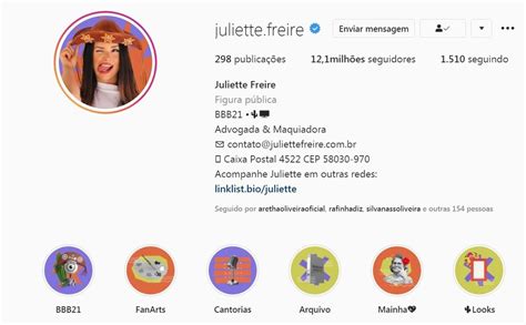 Bbb 21 Juliette Freire Ultrapassa 12 Milhões De Seguidores No Instagram