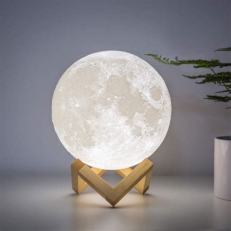 Lampara Luna Led 3d Lunar 15 Cms Luz Fria Cuotas sin interés