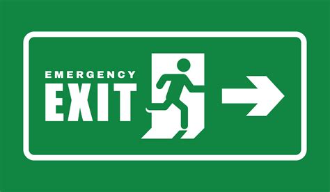 Exit Door Symbol Evacuation Symbol Vector 13403412 Vector Art At Vecteezy