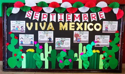 Viva México Periodico Mural Septiembre Decoraciones Escolares Murales Escolares