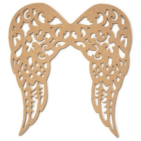 Filigree Angel Wings Wood Cutout Unfinished Wood Wood Cutouts Angel Wings Wall Decor